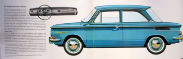 Preview: NSU Prinz 1000 Modellprogramm 1964 Automobilprospekt (10176)